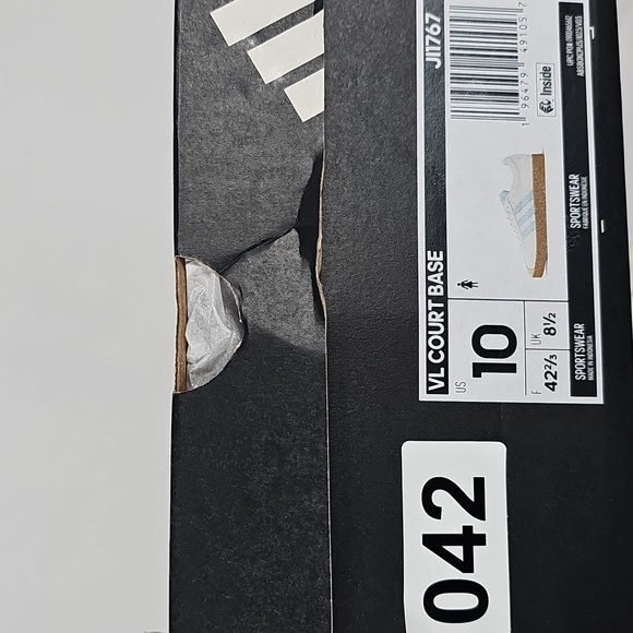 NWT adidas VL Court Base Women's Size 10 White Mint Green Sneakers JI1767 - Picture 16 of 16